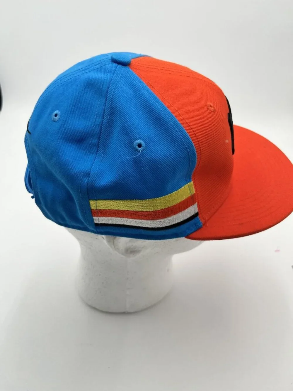 Nike KD True Snapback Hat Orange & Blue Adjustable Multicolor Stripes Basketball